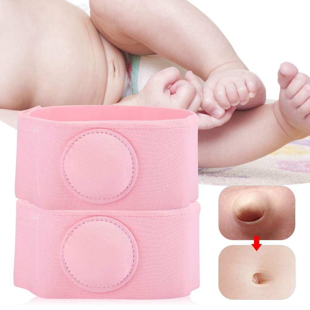 251230195222039_1 Hernia belt for babies, 2-piece hernia belt treatment for hernia therapy for children umbilical hernia belt for newborns infant newborn belt(Rosa) - Image 1